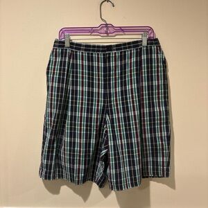 Alfred Dunner Men's Plaid Shorts - Navy and Green